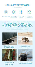 Bluetooth GPS Anti-Lost Tracker Smart Tag Wireless Locator for Car Keys Pet Dog Cat Wallet iOS Android