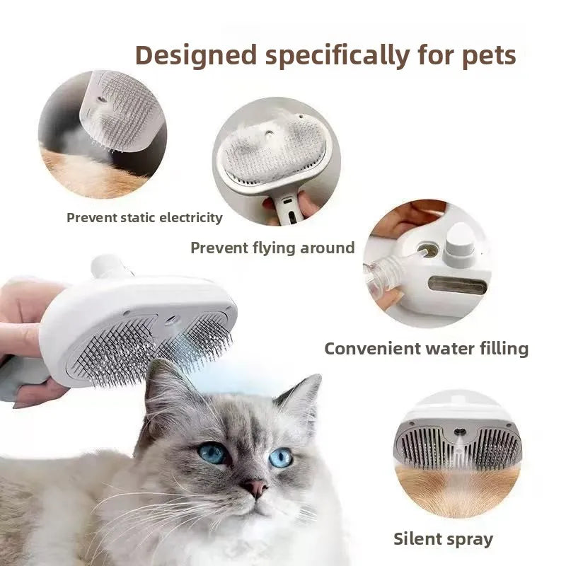 Steam Spray Dog Grooming Brush