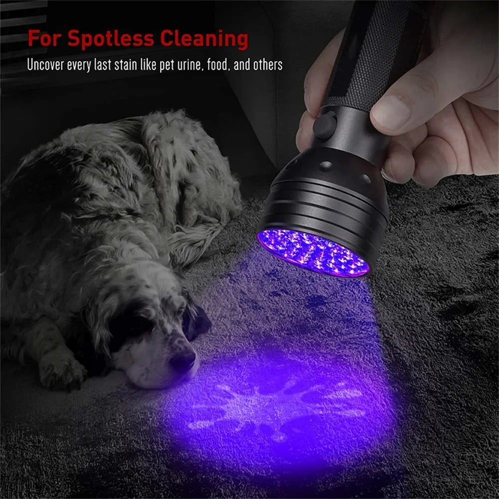 UV Blacklight Flashlight for Pet Urine & Stain Detection