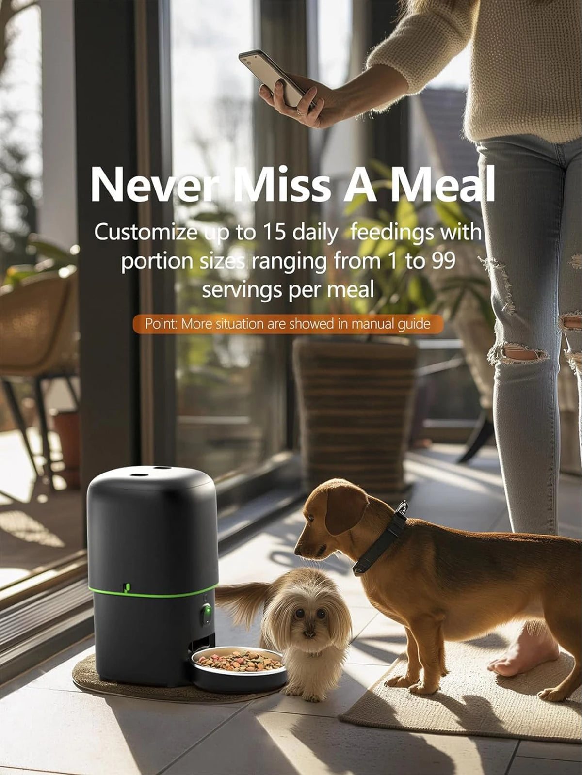 Smart Automatic Pet Feeder with 1080P Camera
