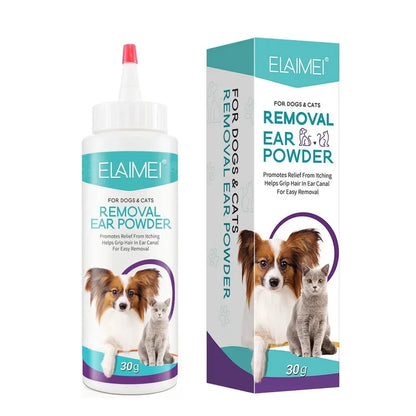 Pet Ear Hair Removal Powder for Dogs & Cats