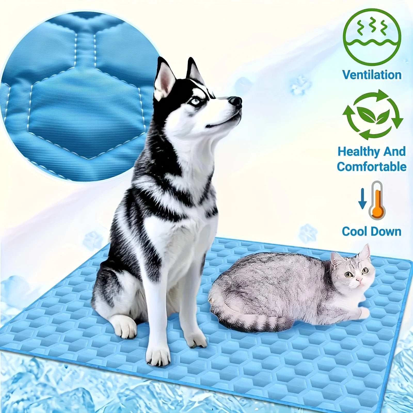 Summer Pet Ice Mat Cat Cooling